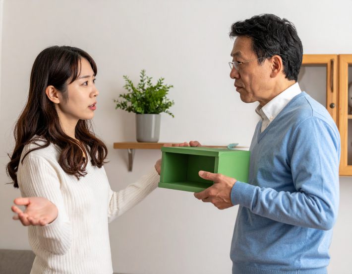 義父と喧嘩する嫁