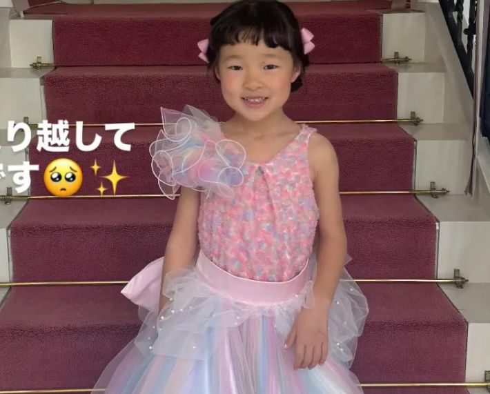 自作ドレス姿のマリーちゃん