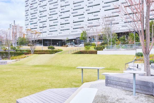ガーデンエリア「みやぐりん」では思い思いの時間を過ごせる