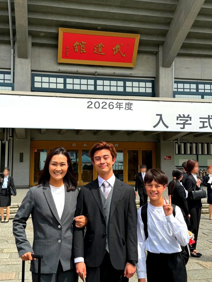 カイくんの大学入学式にて