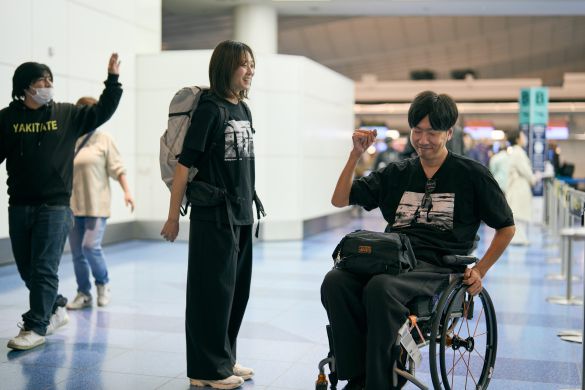 那覇空港から世界二周目の旅に出発！