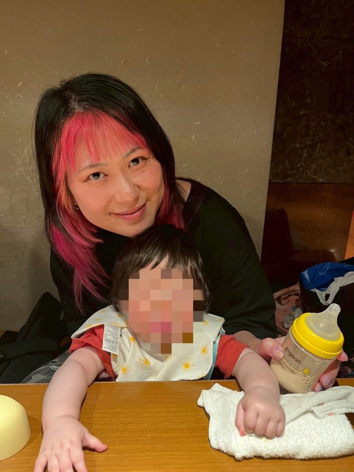 筆者と息子