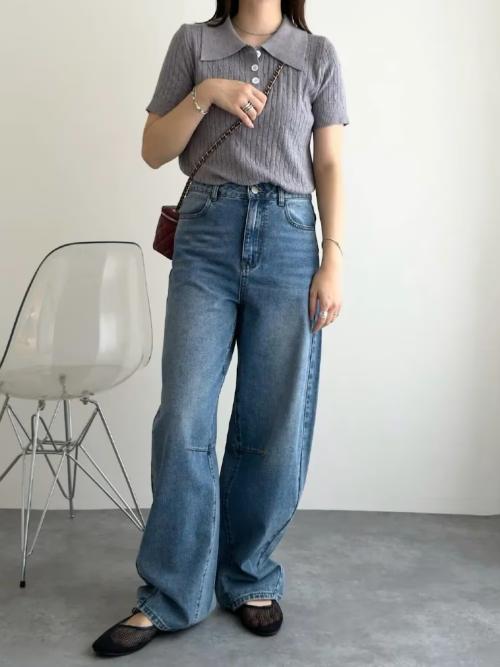 バレルレッグパンツ