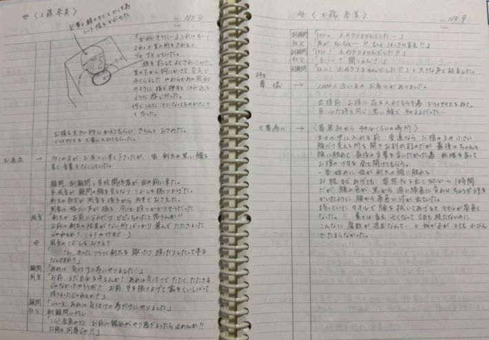 お通夜に来た顧問と副顧問の発言を両親が記録したもの