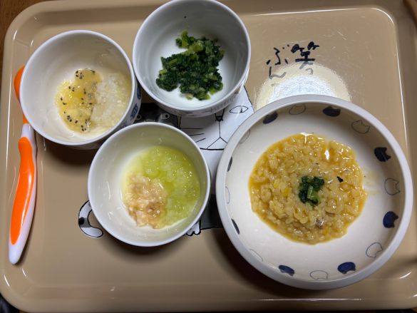 父が作った離乳食のパエリア