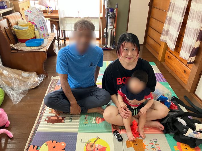 帰省して父と息子と（母は入院中）