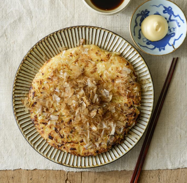 豆腐とキャベツのお好み焼き