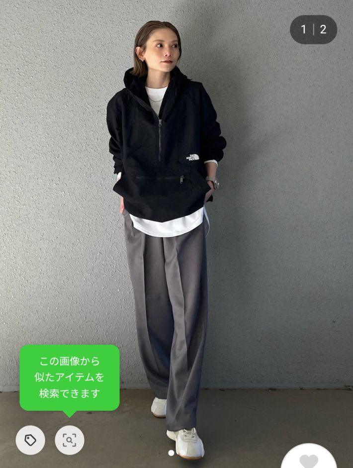 スウェットパーカーの着こなし