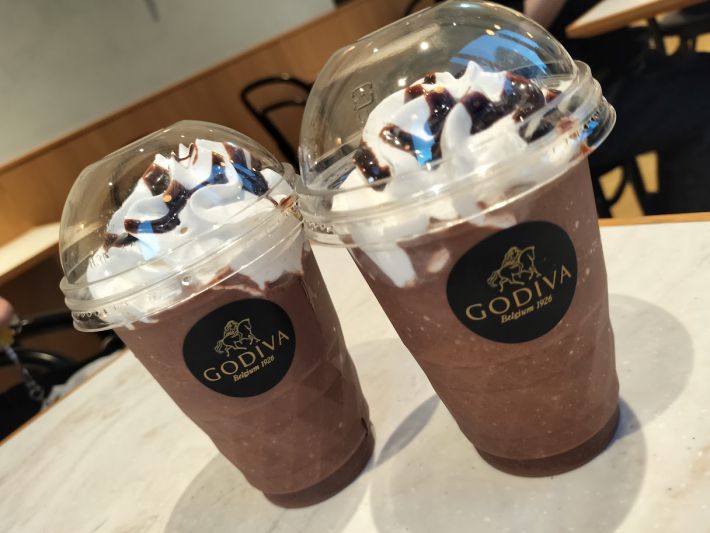 ゴディバカフェのドリンク